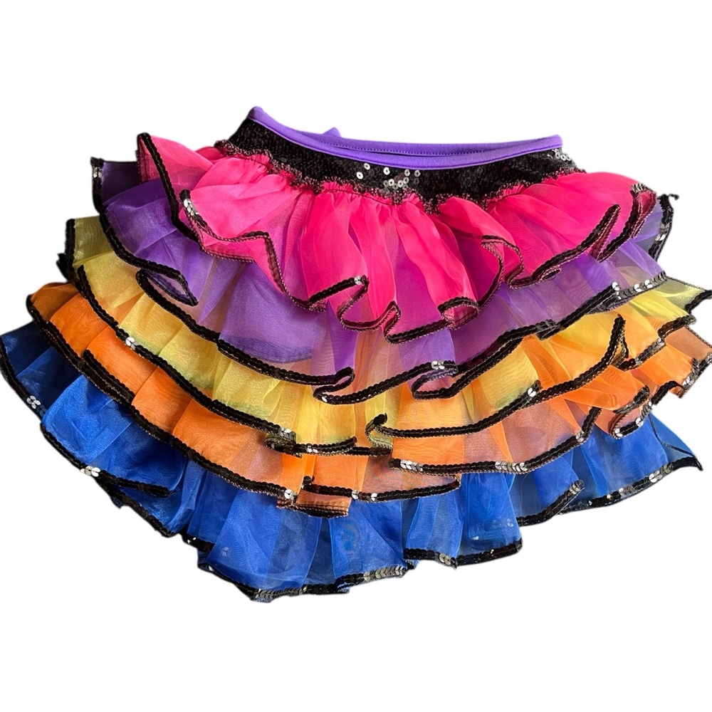 Glamour Costumes 2 piece solo costume crop top and matching brief/skirt size LC - Picture 7 of 10